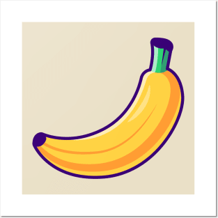 Banana Fruit Cartoon Posters and Art